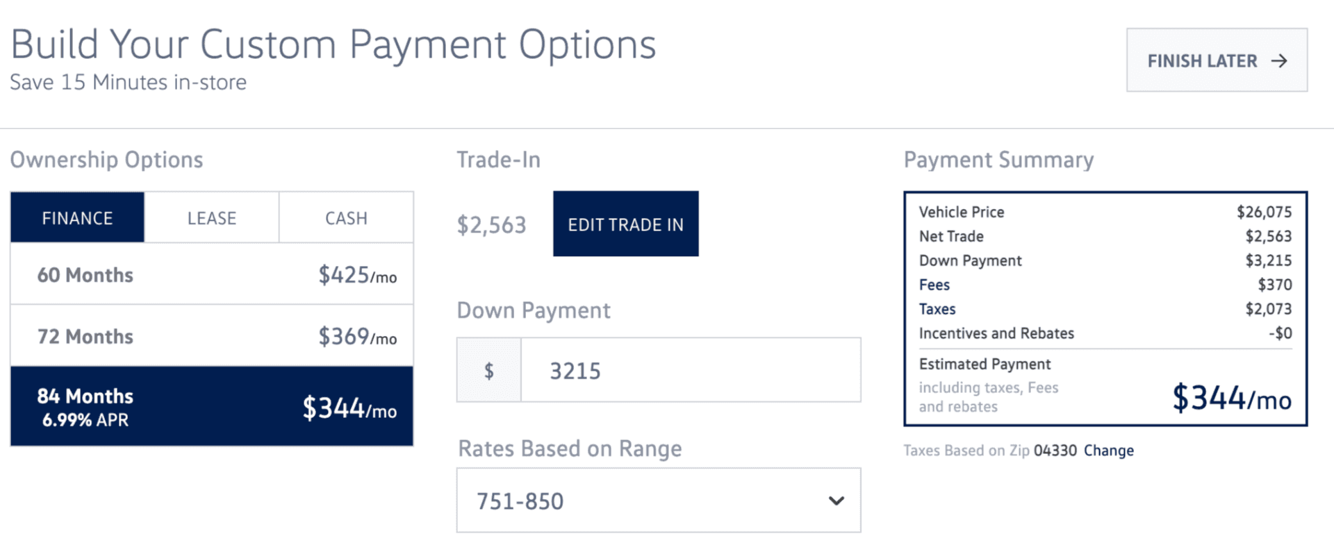 Build Your Custom Payment