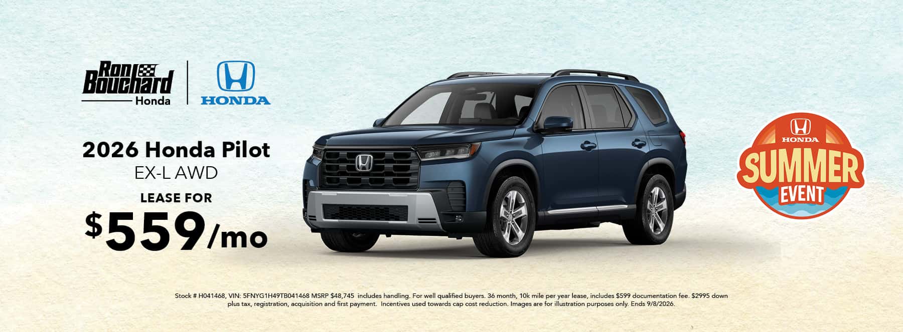 Honda Pilot August Offer