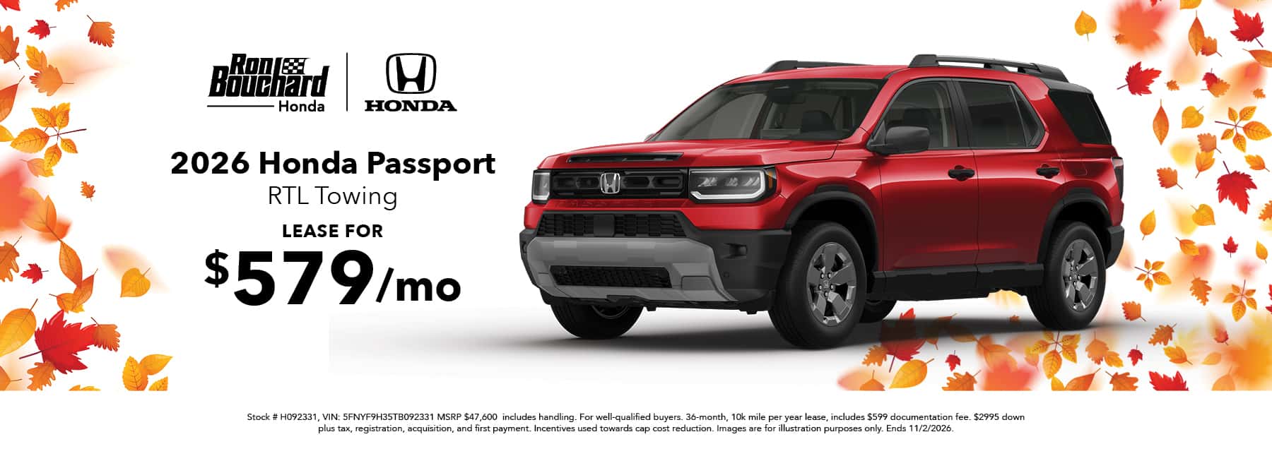 2026 Honda Passport RTL Towing