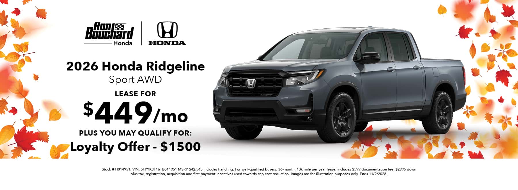 2026 Honda Ridgeline Sport AWD