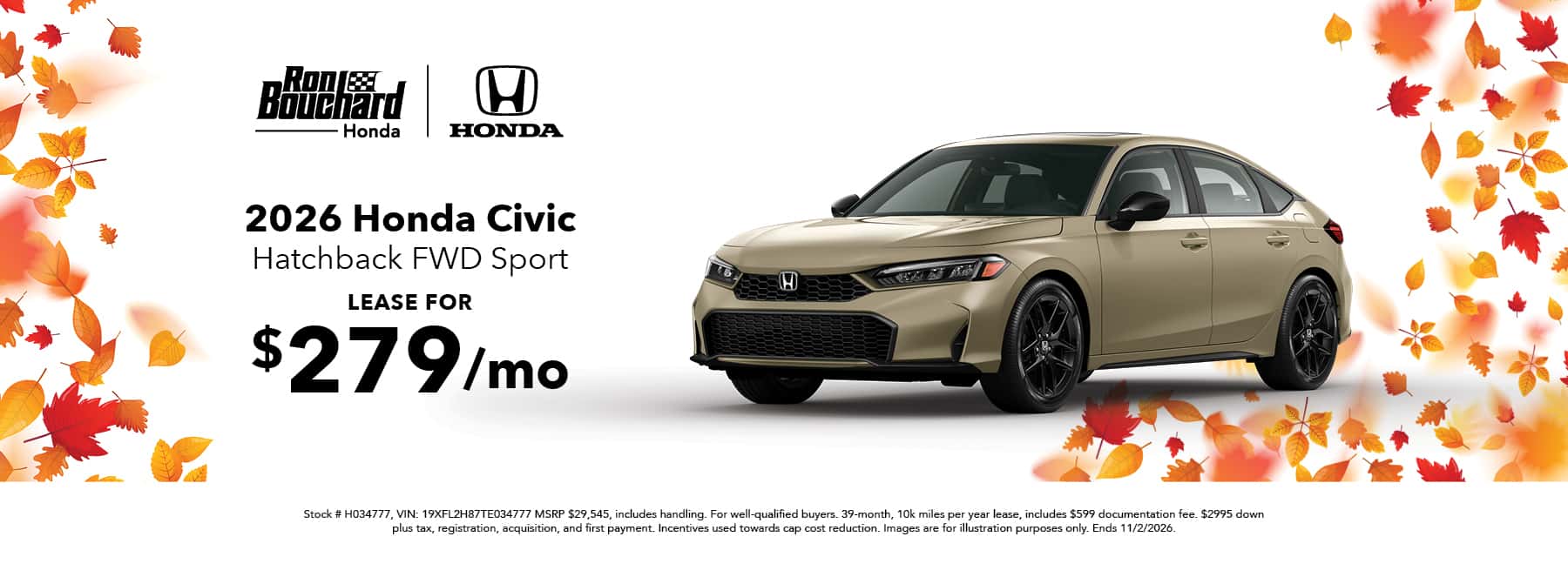 2026 Honda Civic Hatchback FWD Sport