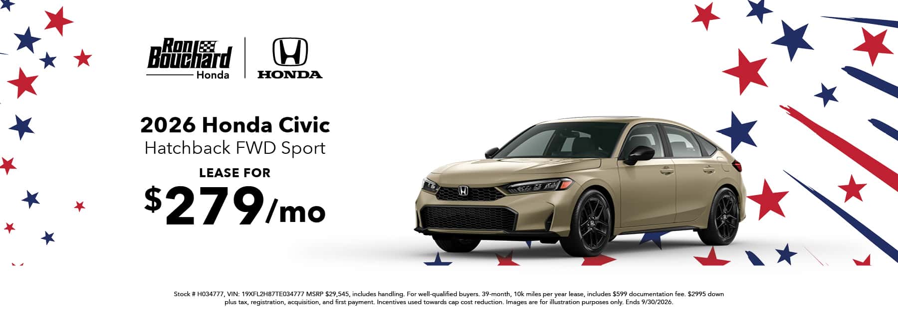 2026 Honda Civic Hatchback FWD Sport