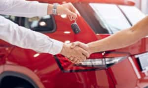car sales, handing you your car keys