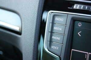 Ford F-150 black radio screen