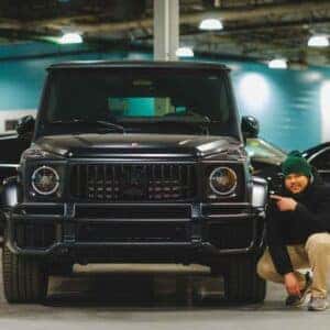 Mercedes-Benz parked in Tiffany's Room at Masano Auto Park, Gio car sales expert