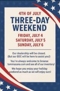 July 4th car sales event