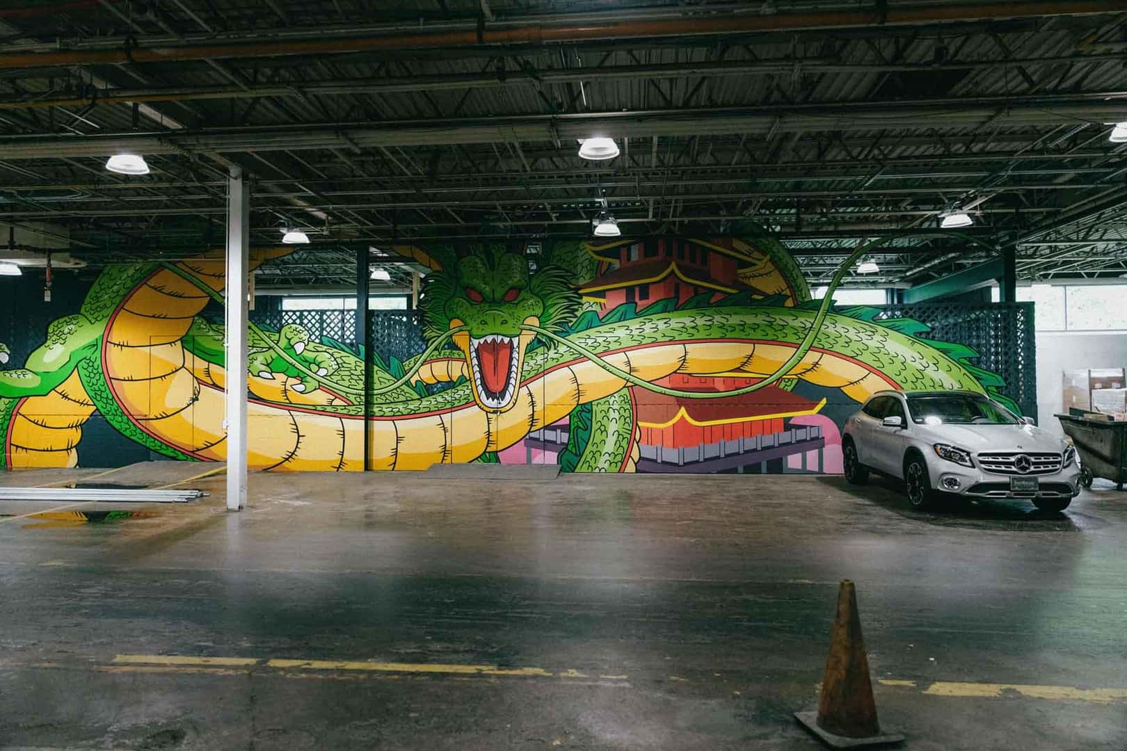 Dragonball Z art work at Masano Auto Park Automotive Wonderland
