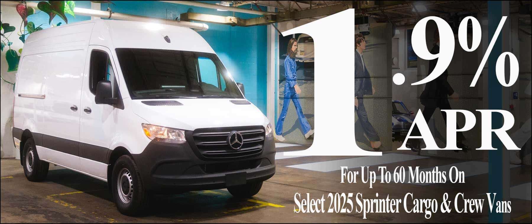 2025 Sprinter parked in the Tom Masano Auto Park in front of the Beatles Abbey Road artistic rendition