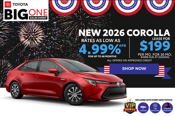 New 2026 Corolla Offer