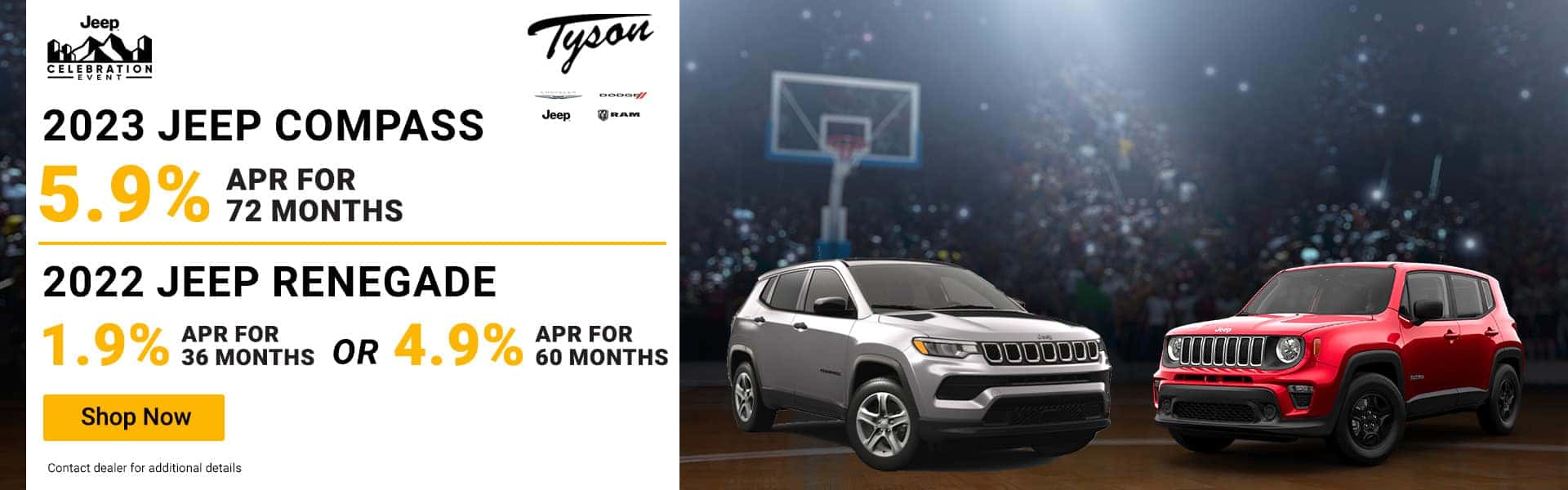 5.9% APR for 72 months & 1.9% APR for 36 months