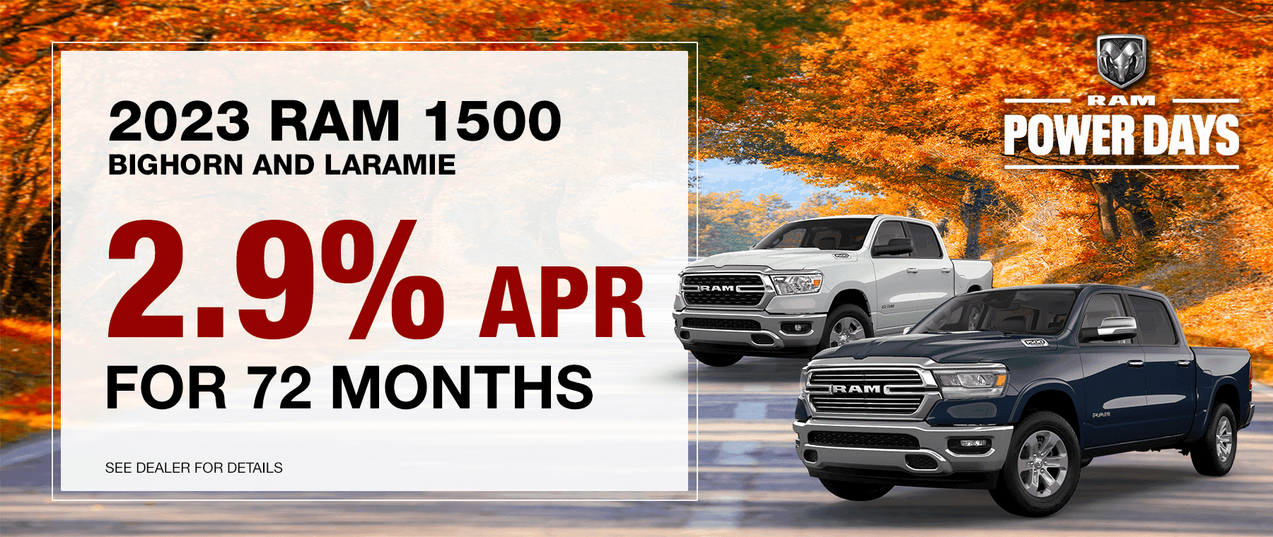 2023 RAM 1500 BIGHORN AND LARAMIE