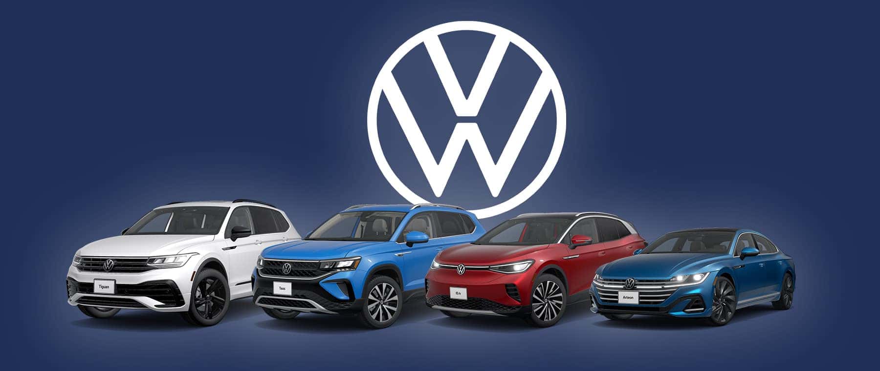 Tiguan Taos ID4 Arteon Image with a Volkswagen symbol