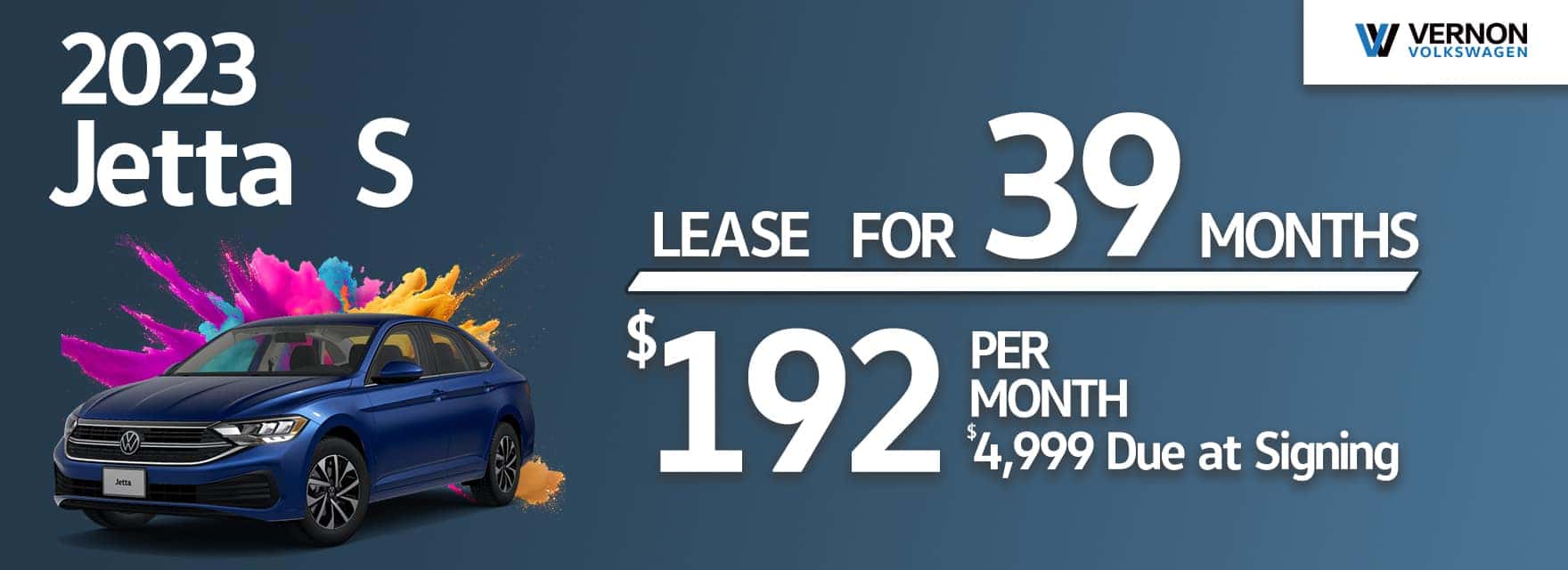 Lease a 2023 Jetta for 39 Months at 192 per month with 4999 down plus tax motor vehicle and all dealer fee's. See dealer for complete details