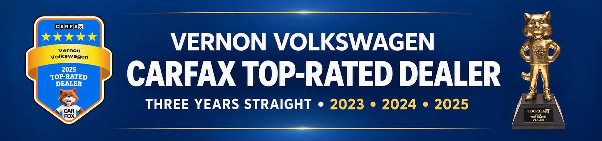 CarFaxTop Rated Dealer 3 Years in a row