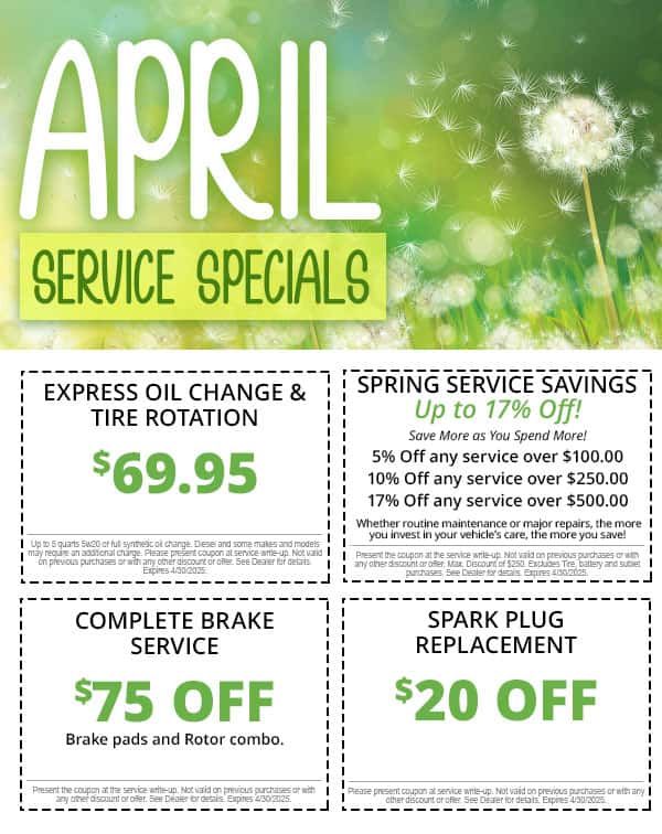 April Service Specials