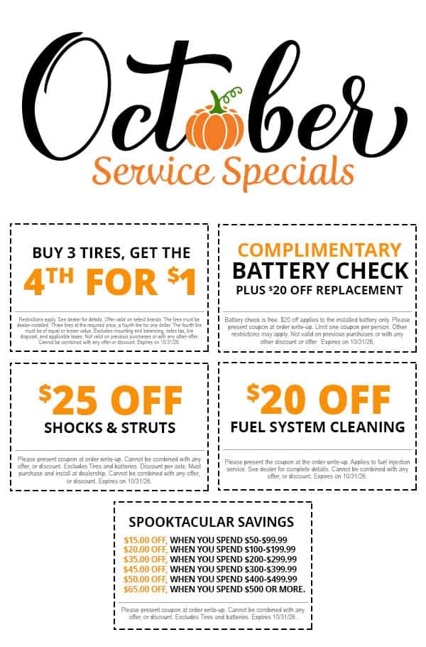 October Service Specials