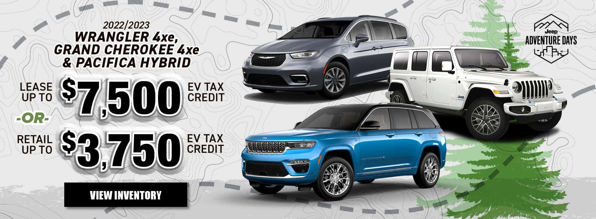2022 and 2023 jeep wrangler 4xe, grand Cherokee 4xe, and pacifica hybrid