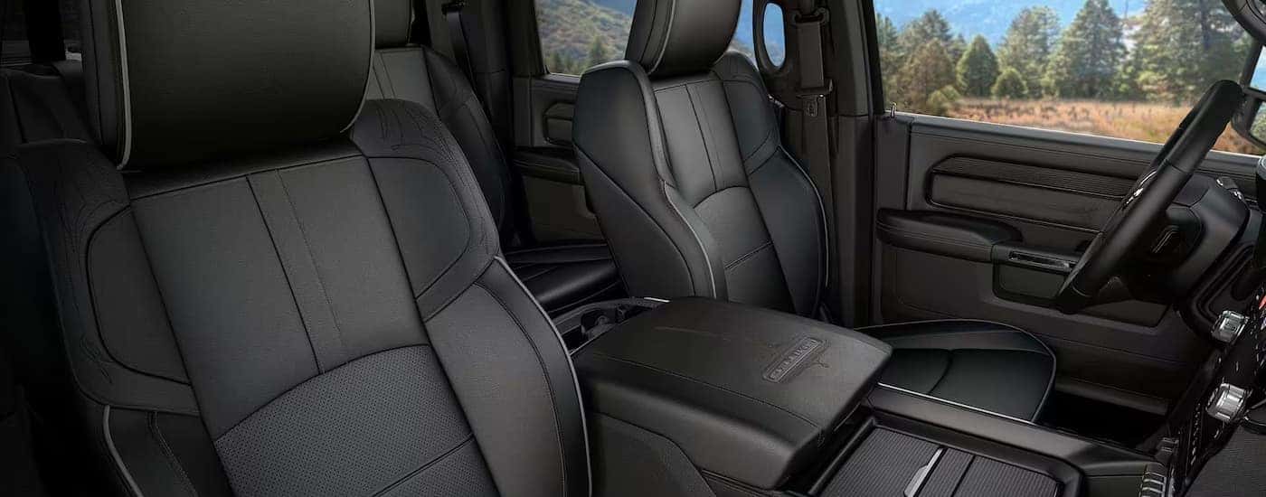 The black interior in a 2024 RAM 3500.