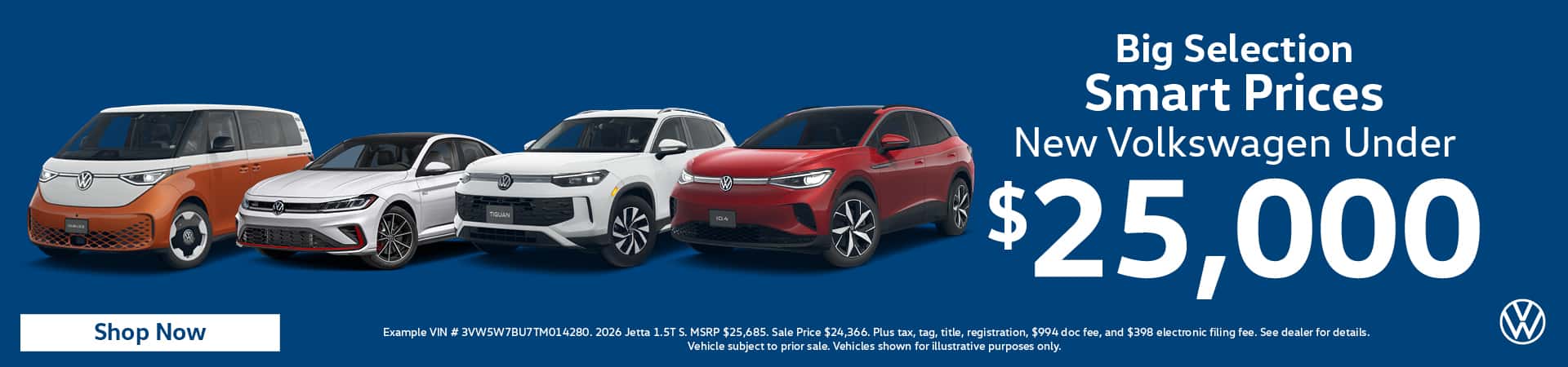 New VW Under $25,000