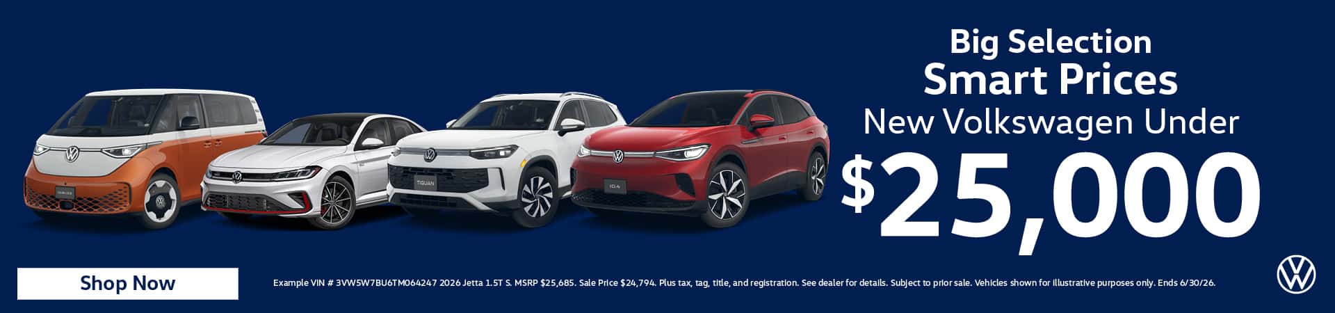 New VW Under $25,000