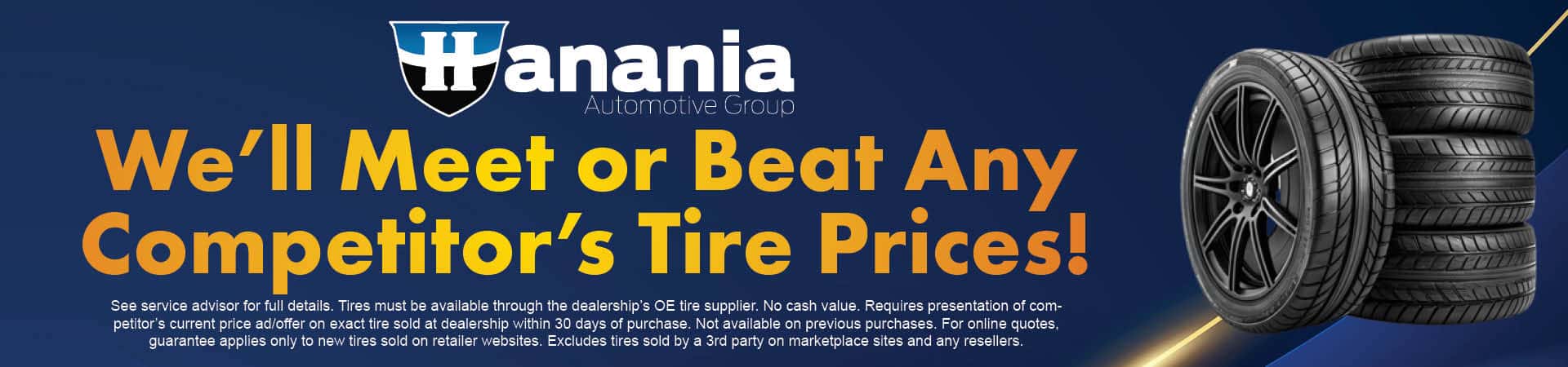 We'll Meet or Beat a Competitor's Tire Prices!