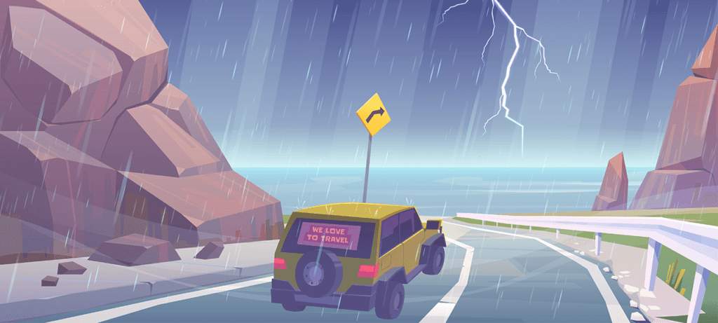 Why drivers should consider an extended warranty on their Honda at Washington Honda | Car driving in thunderstorm