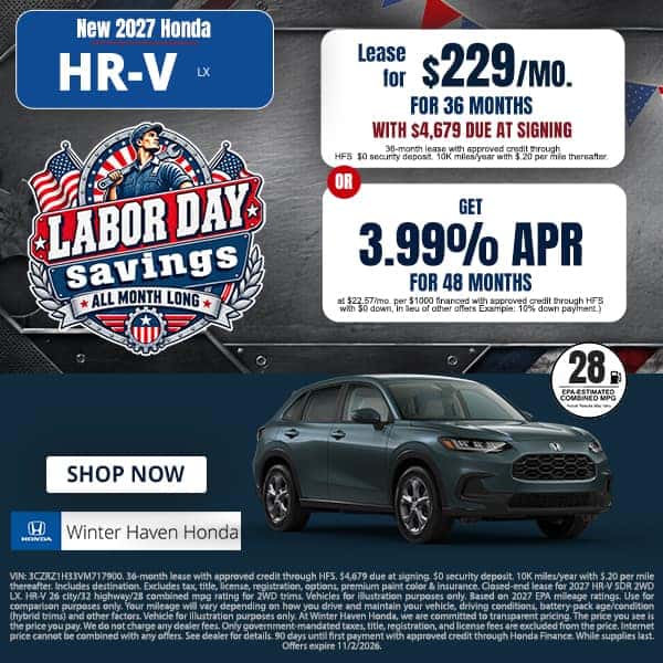 New 2027 Honda HR-V LX