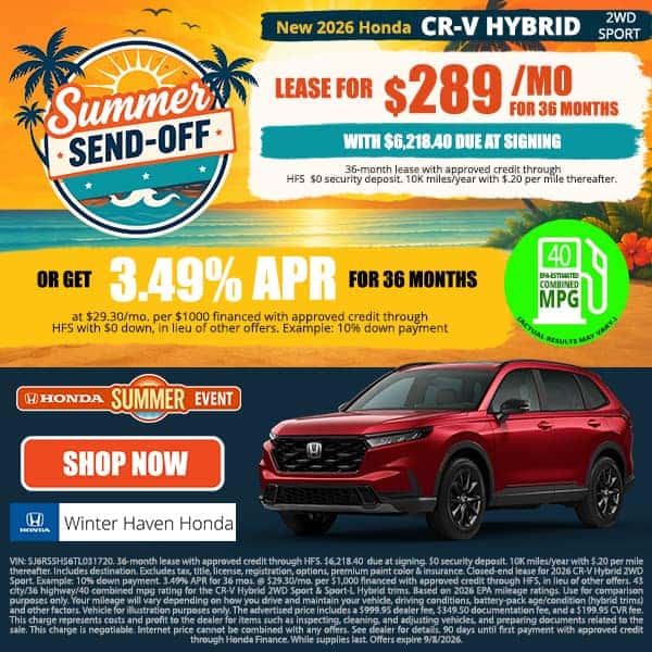 New 2026 Honda CR-V Hybrid Sport-L